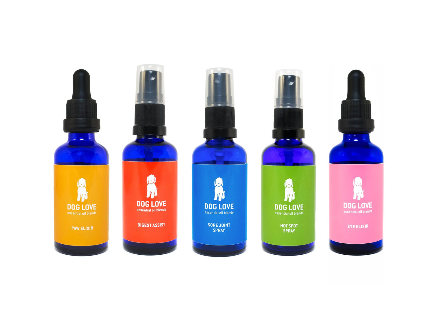 Dog Love Hot Spot Spray, Sore Joint, Paw Elixir, Eye Elixir